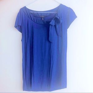 BNWOT H&M Fluttered Sleeve Blouse w/ Bow - Violet